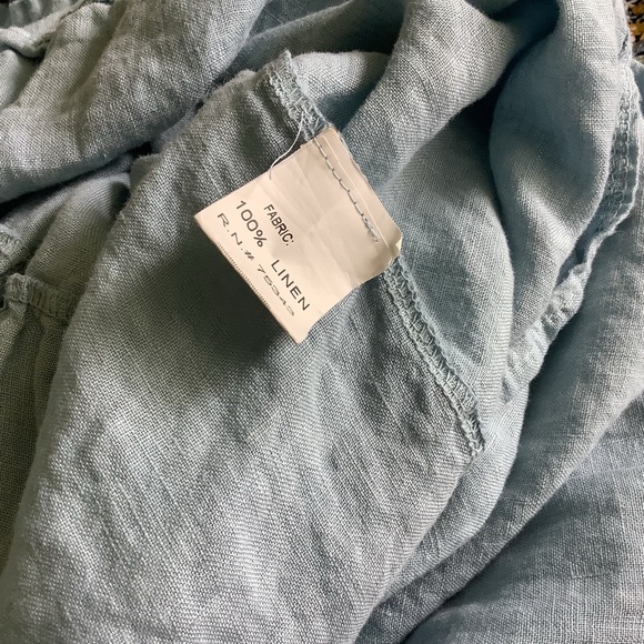 Blue Linen Sleeveless Dress M - Picture 4 of 4